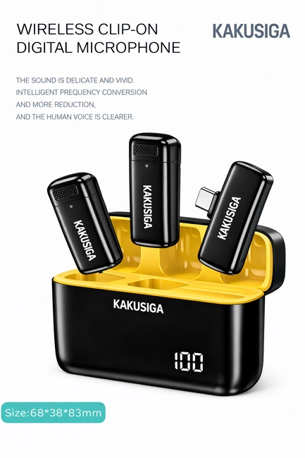 Kakusiga KSC-1478 IP Type-C Qulaqlıq – Simsiz Lavalier Mikrofon