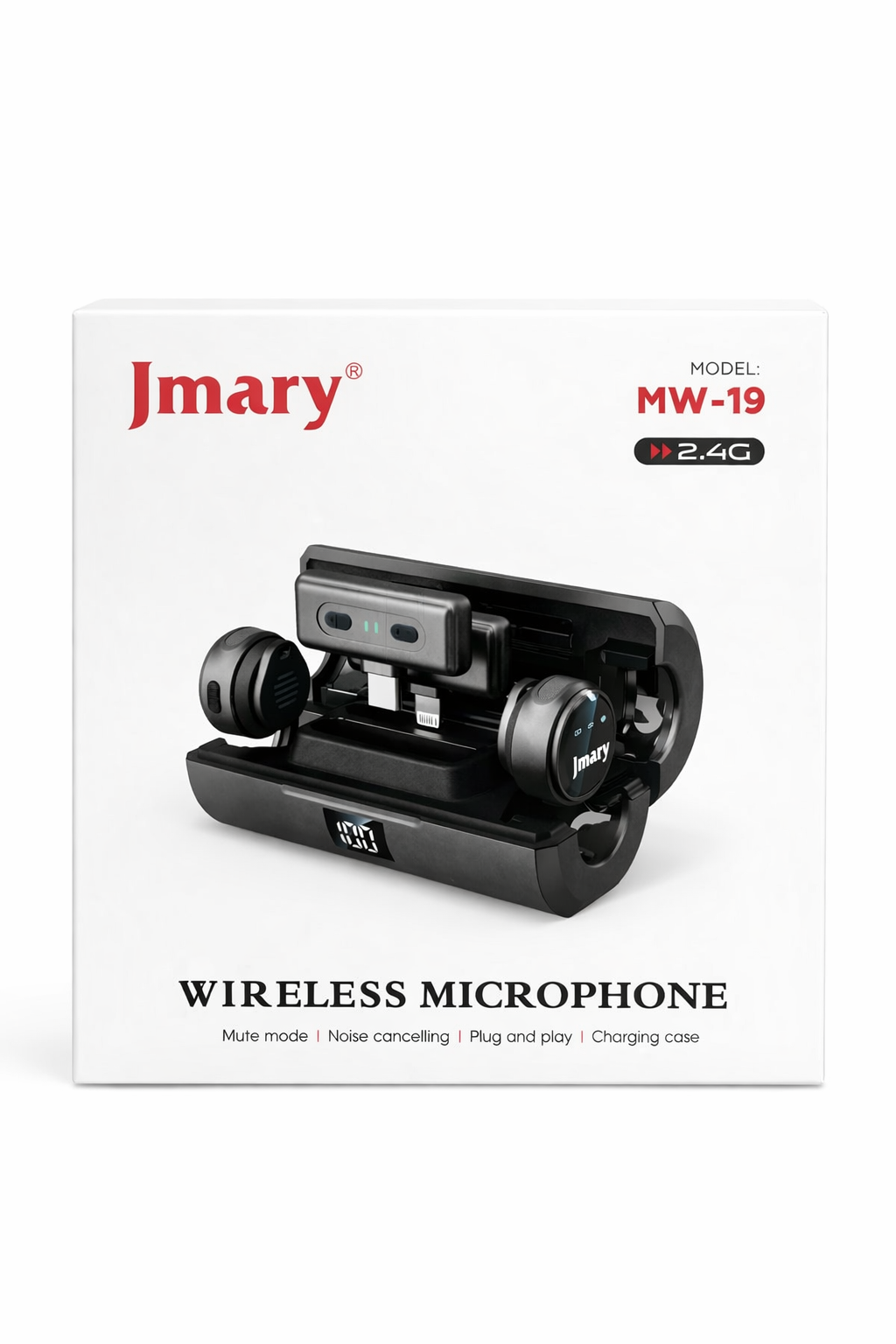 Jmary MW-19 Simsiz Mikrofon – Type-C & Lightning Universal Lavalier Mikrofon
