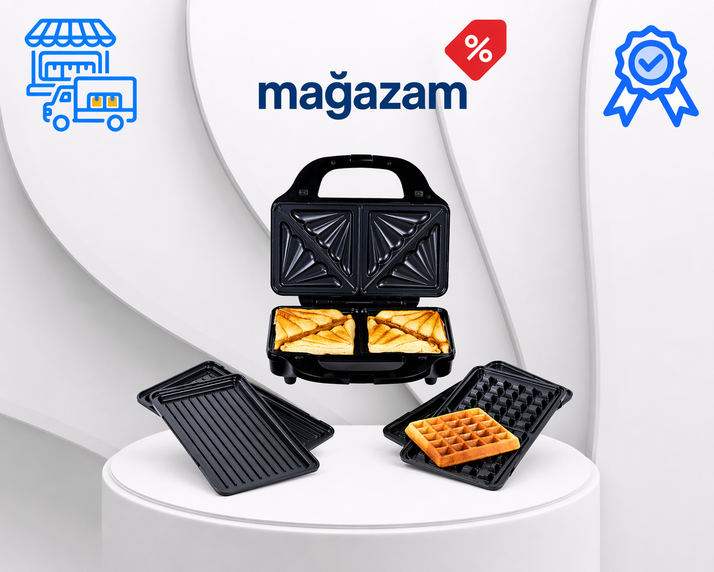 Denx DX2095 Sendviç Aparatı – Sürətli və Praktik Mətbəx Həlli