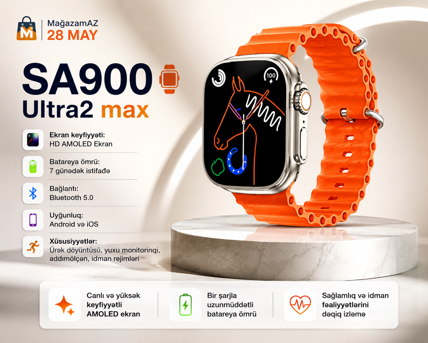 Smart saat "SA900 Ultra2 max"