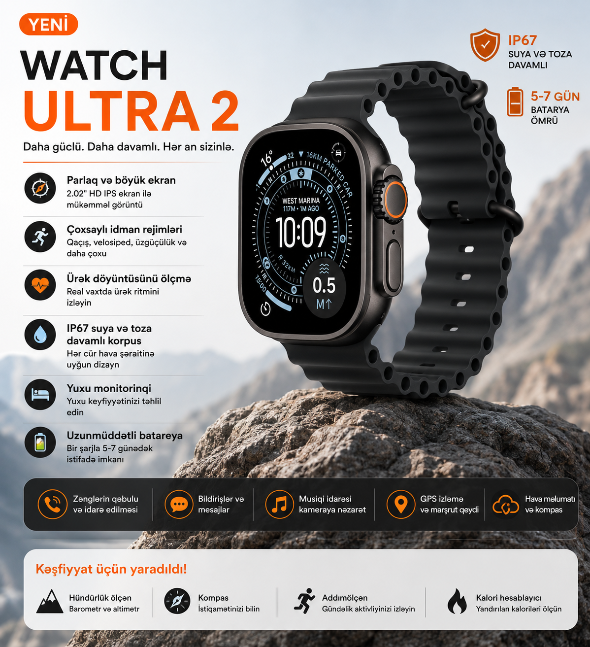  Smart saat Watch Series Ultra 2 Black
