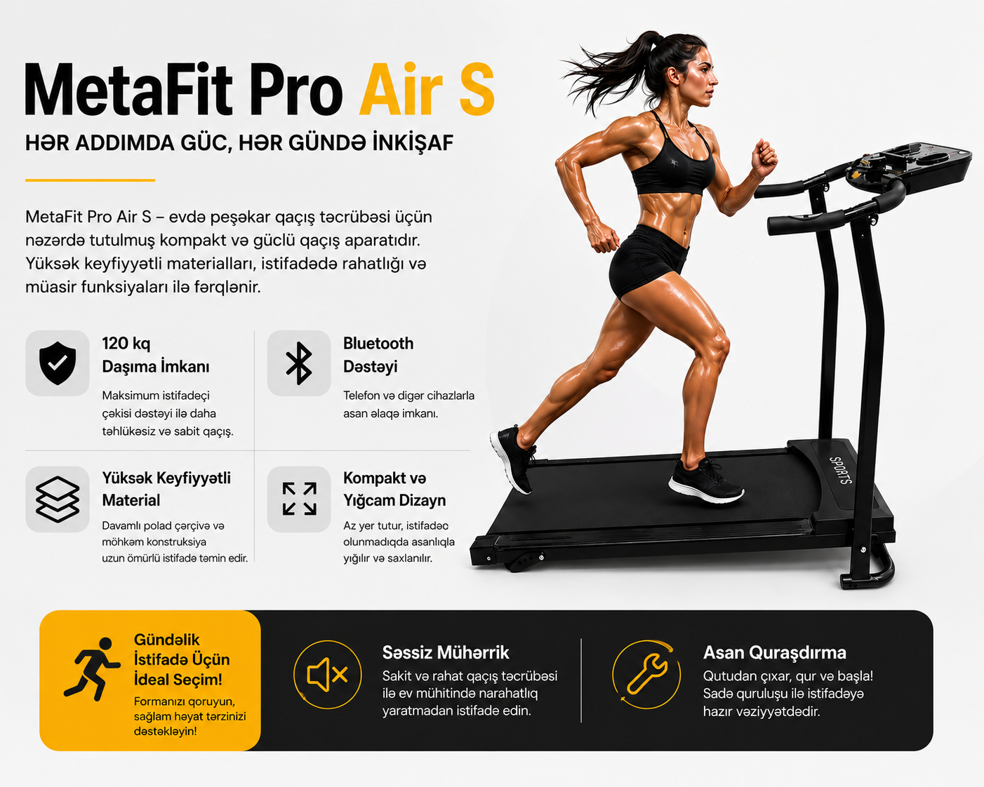 MetaFit Pro Air S Qaçış Aparatı