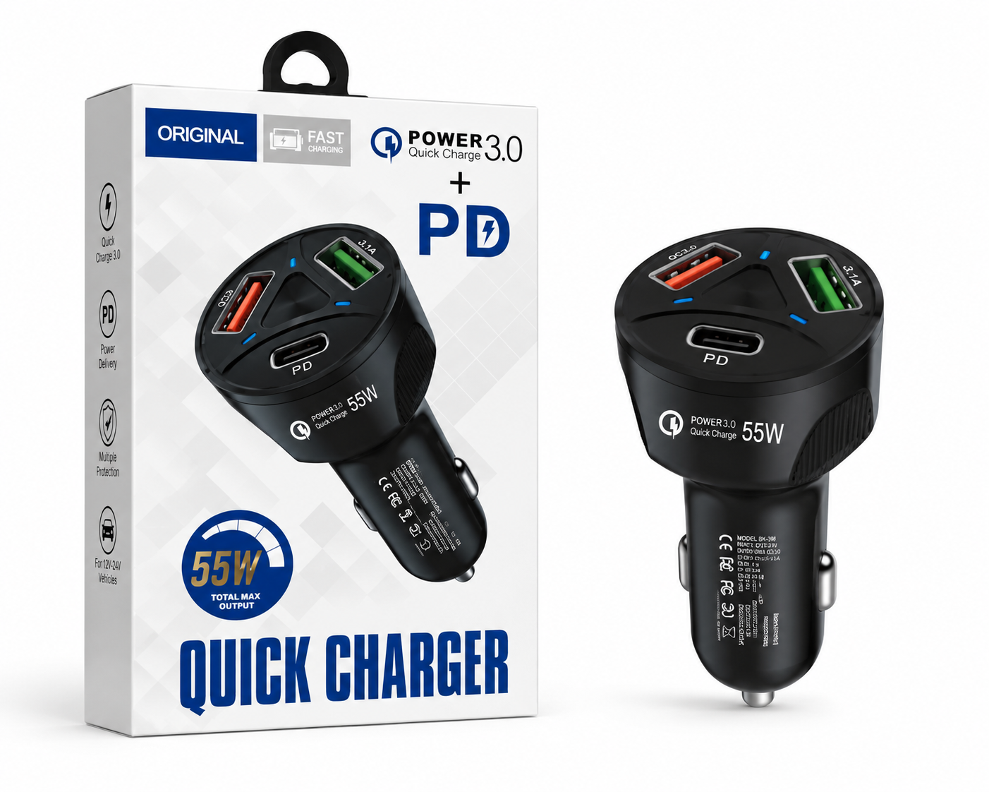 JV-309 car charger fast charging