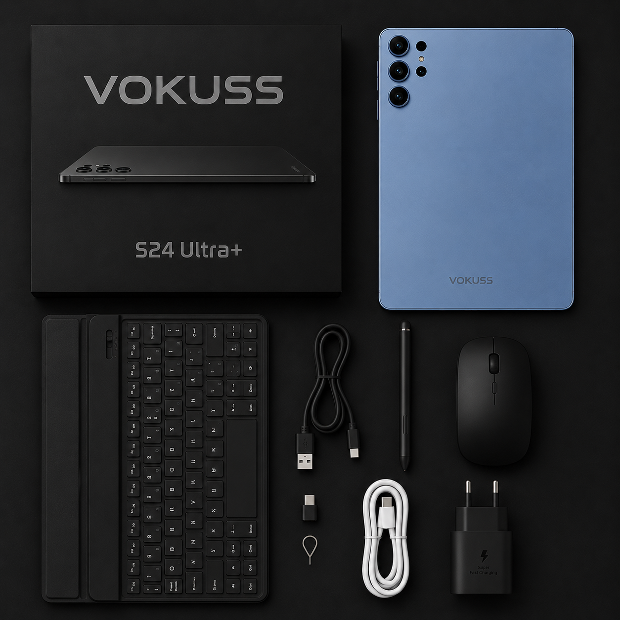 Vokuss S24 Ultra + tab blue