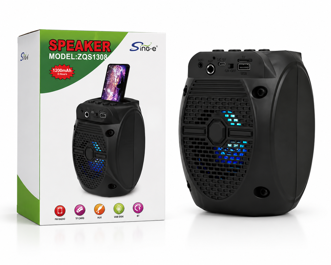 Güclü Səs, Party Mood – ZQS 1308 Bluetooth Speaker