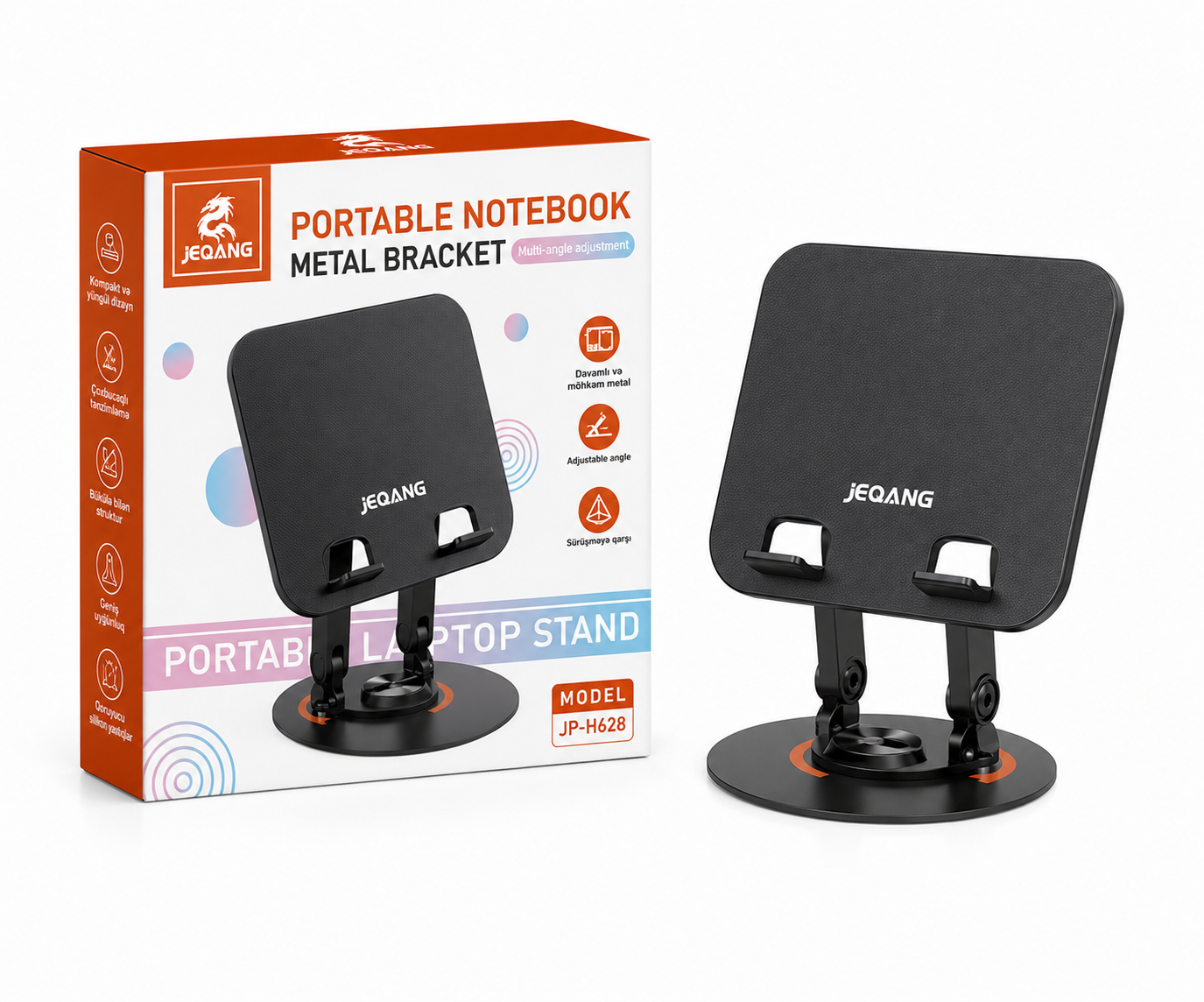 JP-H628 ipad+laptops holder  360° rotation
