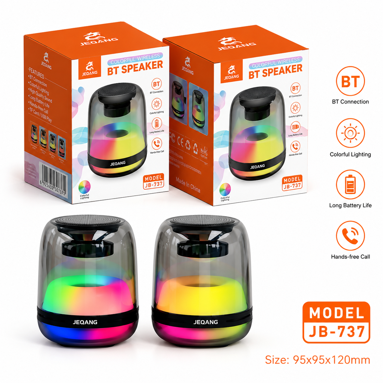 JB-737 BT+Led speaker