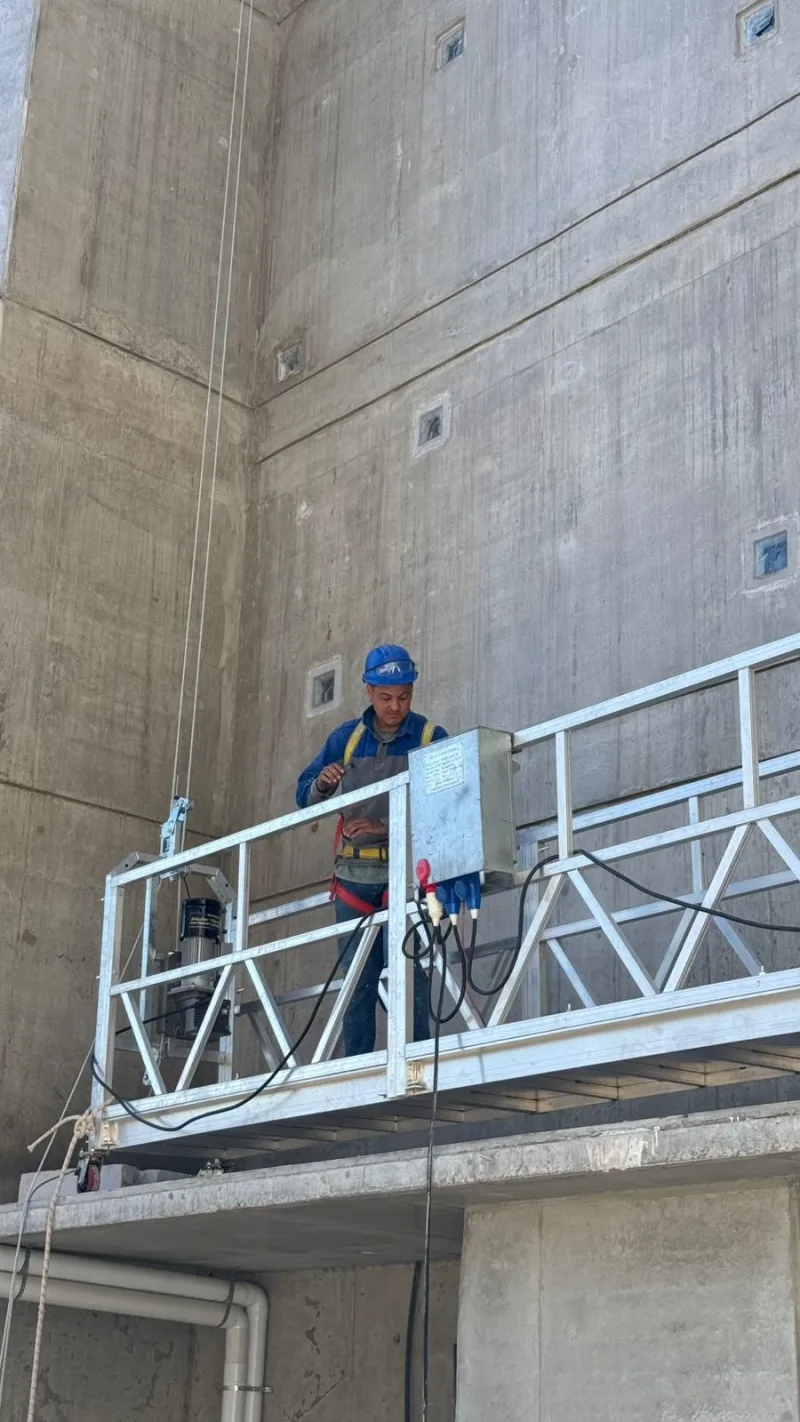 Equipo de trabajo en altura con plataforma Genie GS-3246