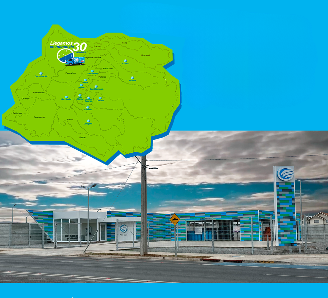 Mapa de comunas del Maule - GASdelSUR