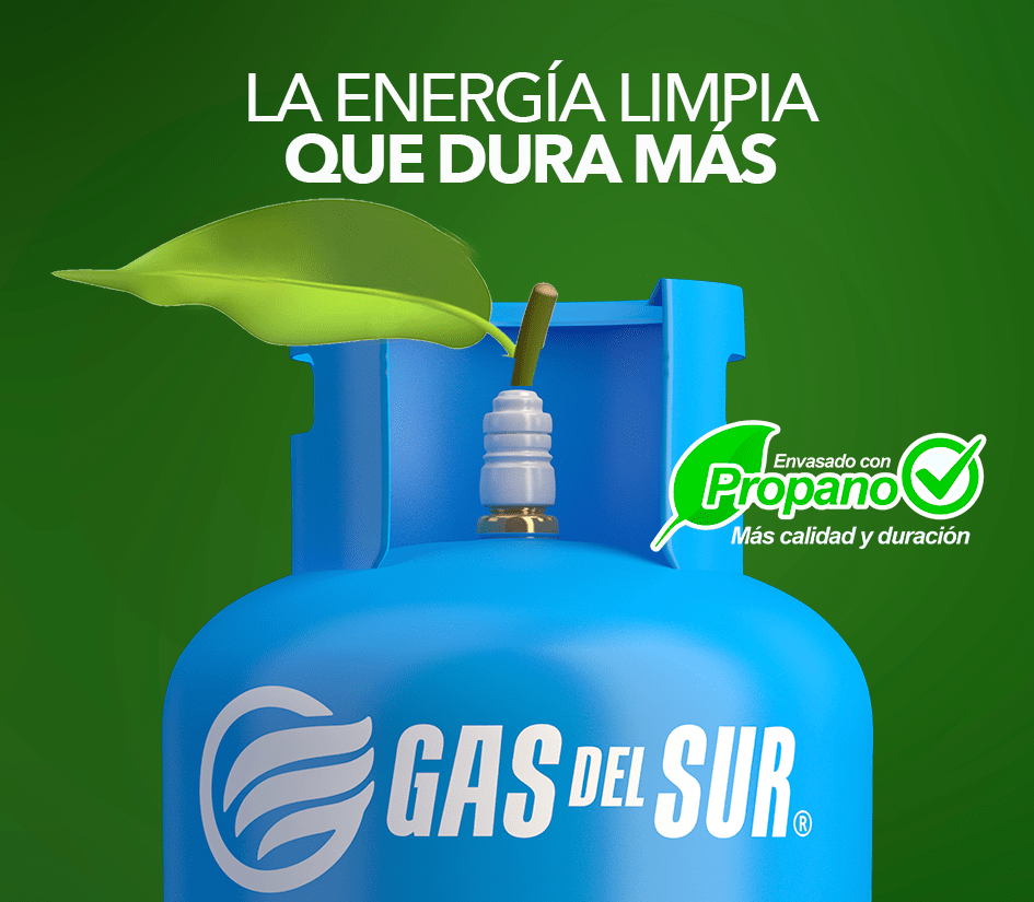 Cilindro GAS del SUR con energía certificada - La energía limpia que dura más