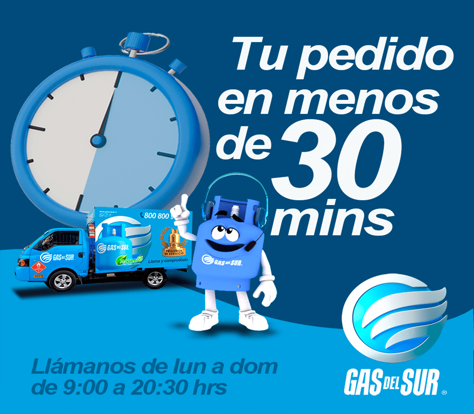 Entrega rápida GAS del SUR - Tu pedido en menos de 30 minutos