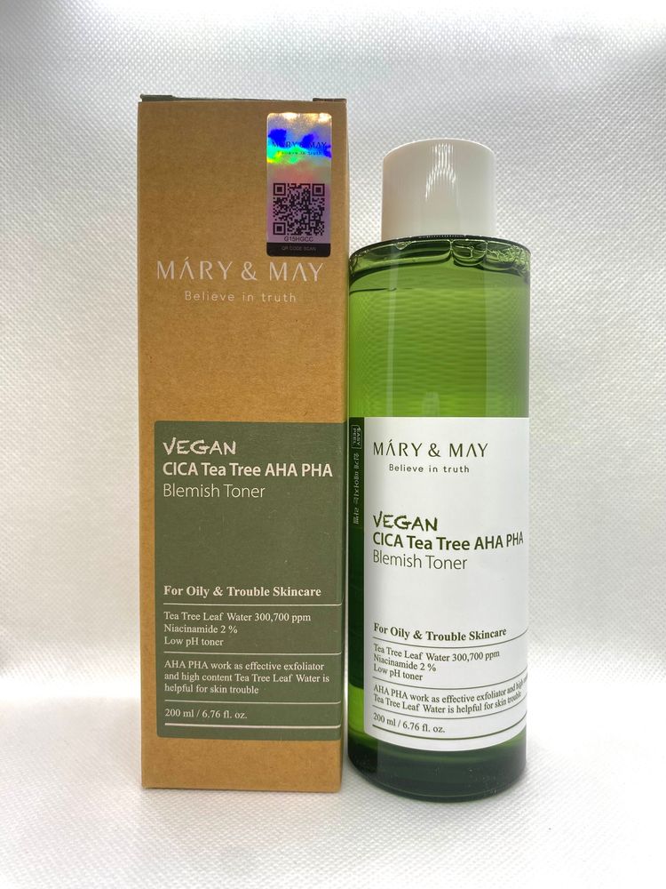 Vegan Cica Tea Tree AHA PHA Blemish Toner, immagine 1