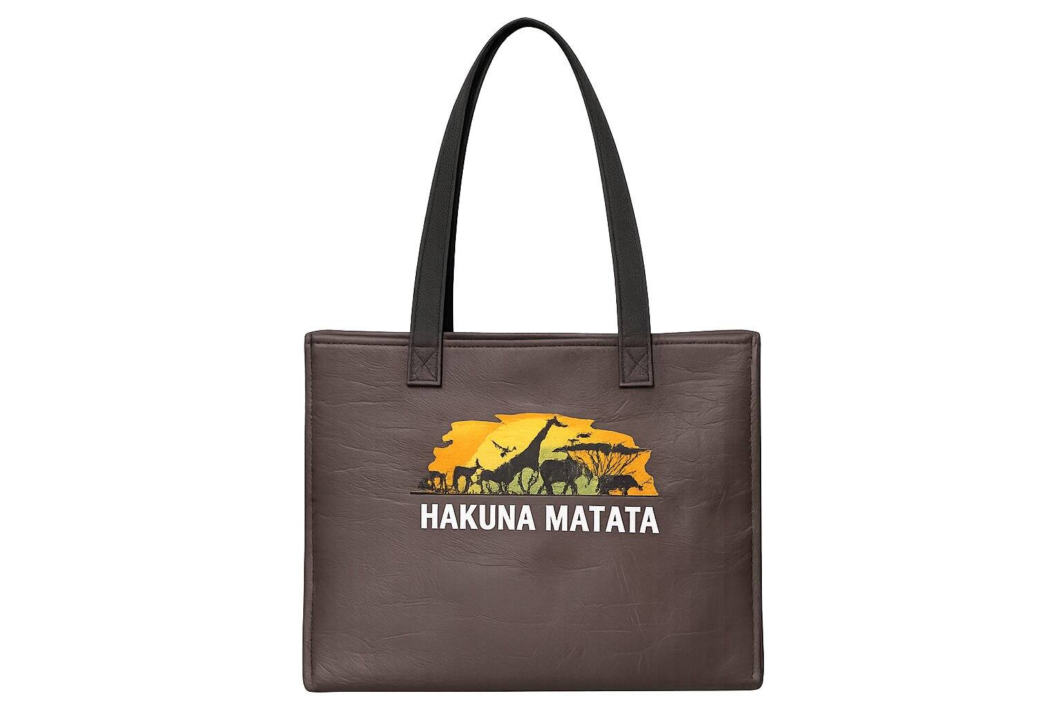 Hakuna Matata Sunset Leather Tote