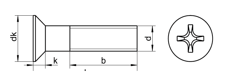 DIN 965 YHB (Yıldız Havşa Baş) Metrik Vida - Resim 2