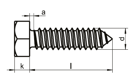 DIN 7976 Hexagonal Head Sheet Screw - Resim 2
