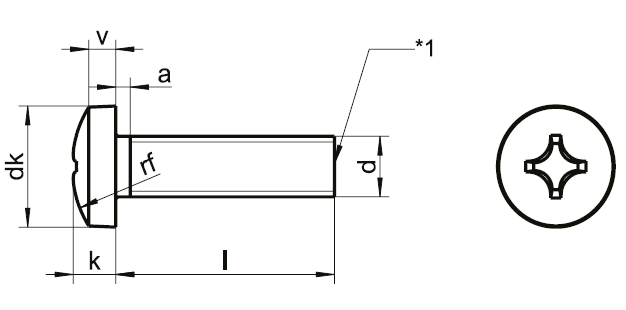 DIN 7985 YSB (Yıldız Silindir Baş) Metrik Vida - Resim 2
