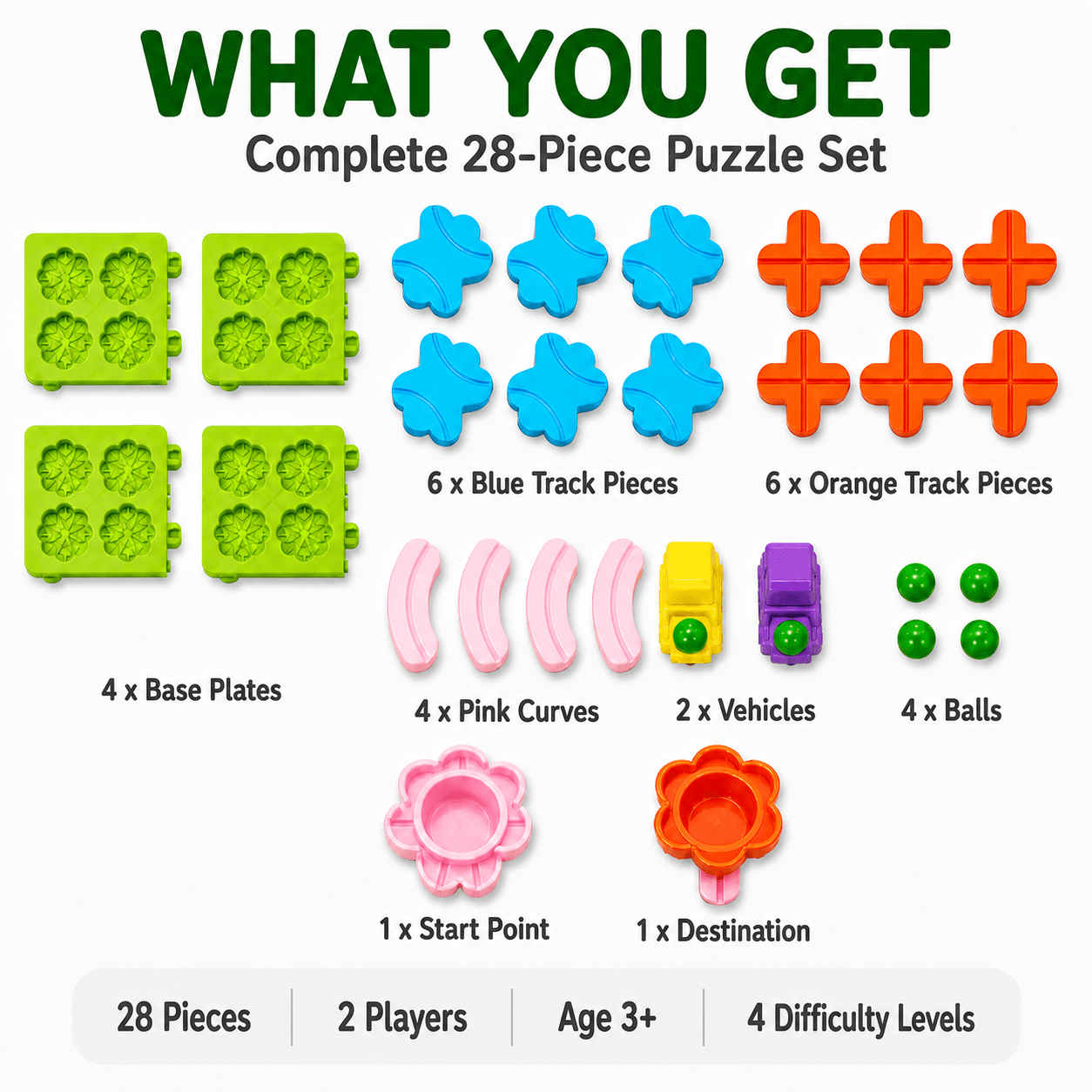 Kidroo Ramp Racing Puzzle Maze for Kids - Green - image 4