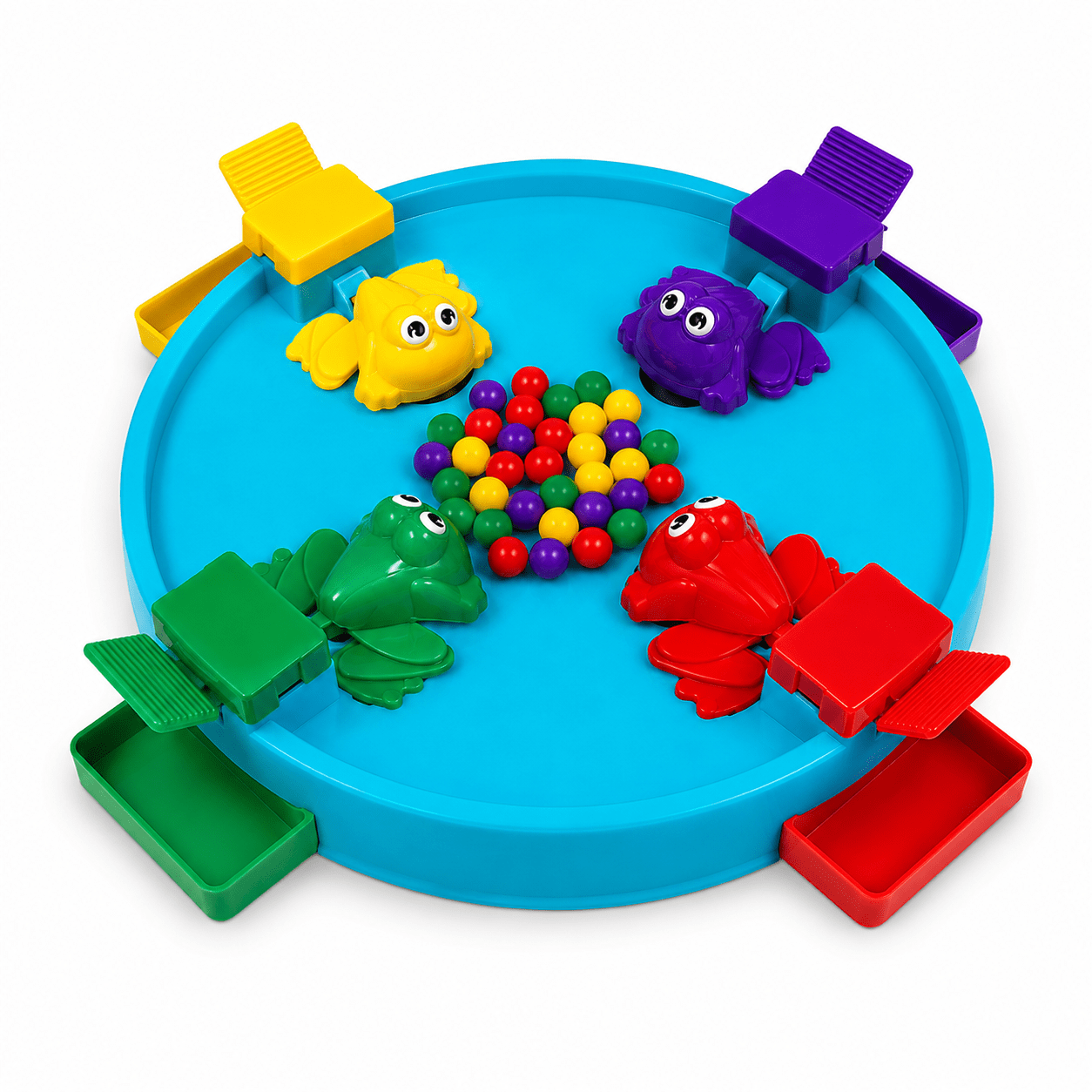 Kidroo Hungry Frog Game for Kids | Bean Eating Frog Board Game for 2-4 Players | BIS Approved Indoor Family Game Night Toy | Birthday & Return Gift for Boys & Girls 4-10 Years - Blue