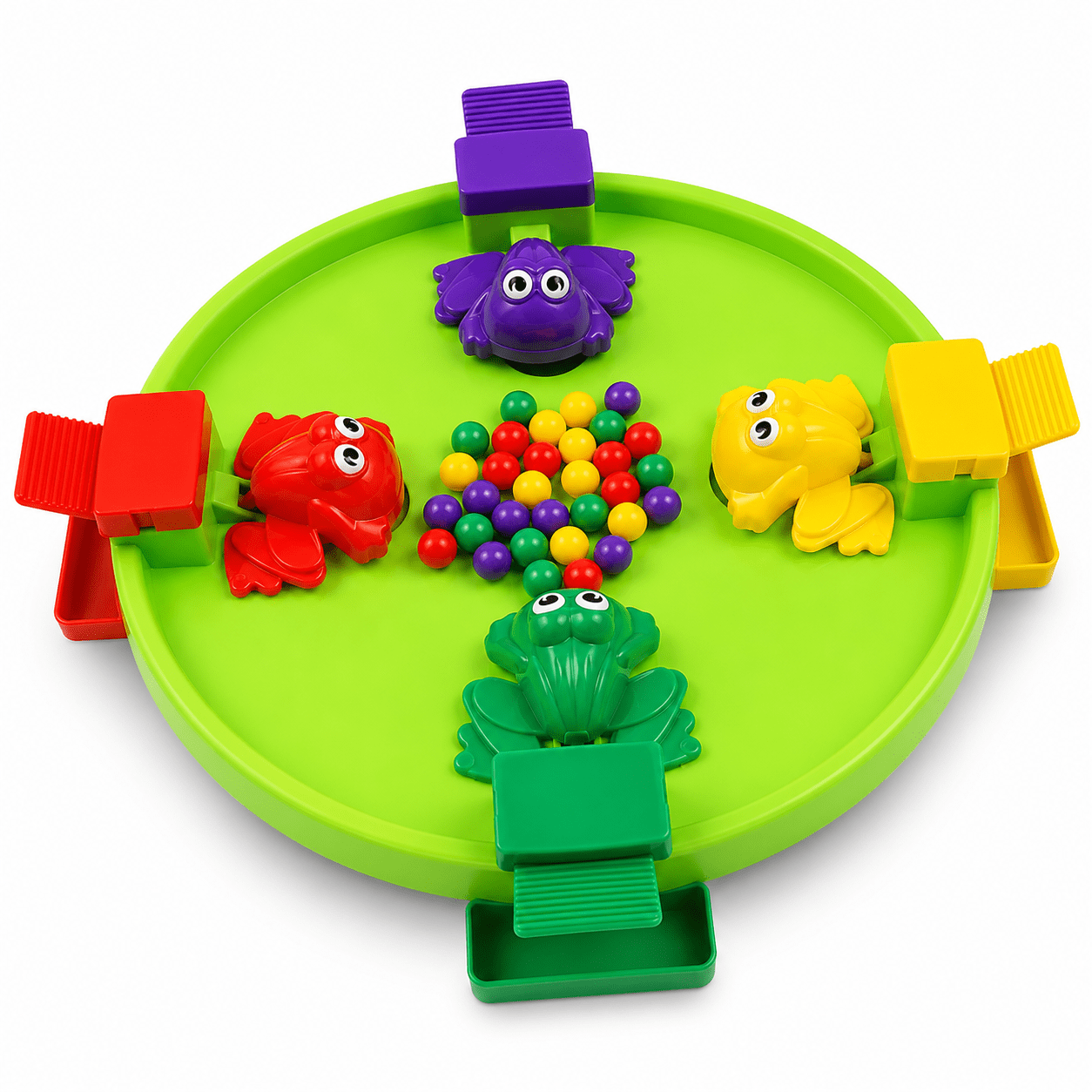 Kidroo Hungry Frog Game for Kids | Bean Eating Frog Board Game for 2-4 Players | BIS Approved Indoor Family Game Night Toy | Birthday & Return Gift for Boys & Girls 4-10 Years - Green