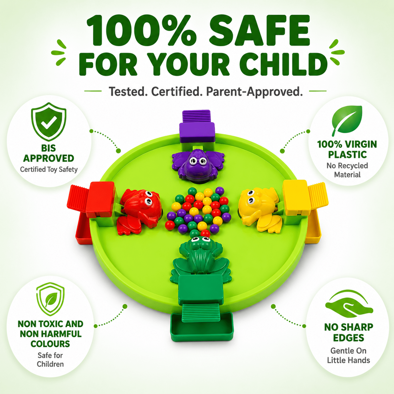 Kidroo Hungry Frog Game for Kids - Green - image 2