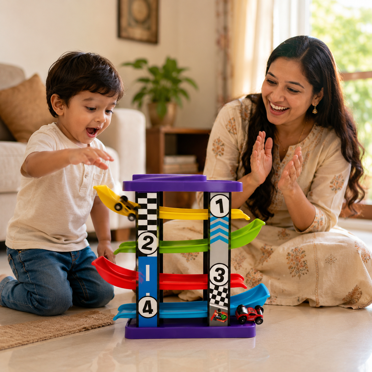 Kidroo 4-Level Ramp Racer Car Track Set for Kids - image 4
