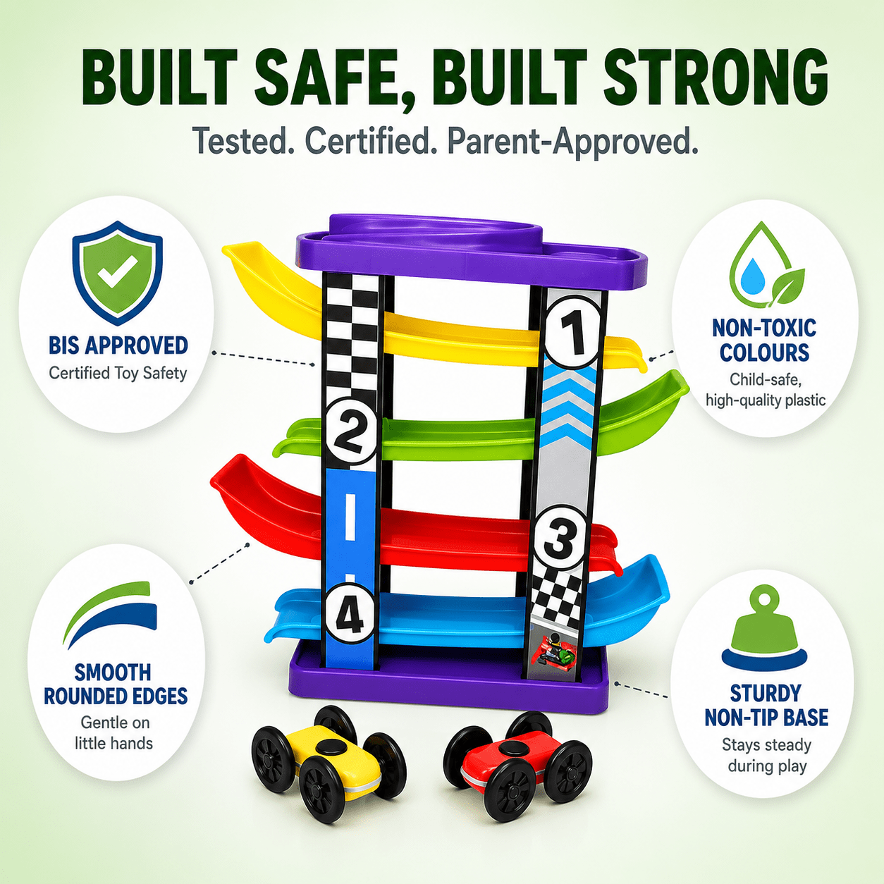 Kidroo 4-Level Ramp Racer Car Track Set for Kids - image 5