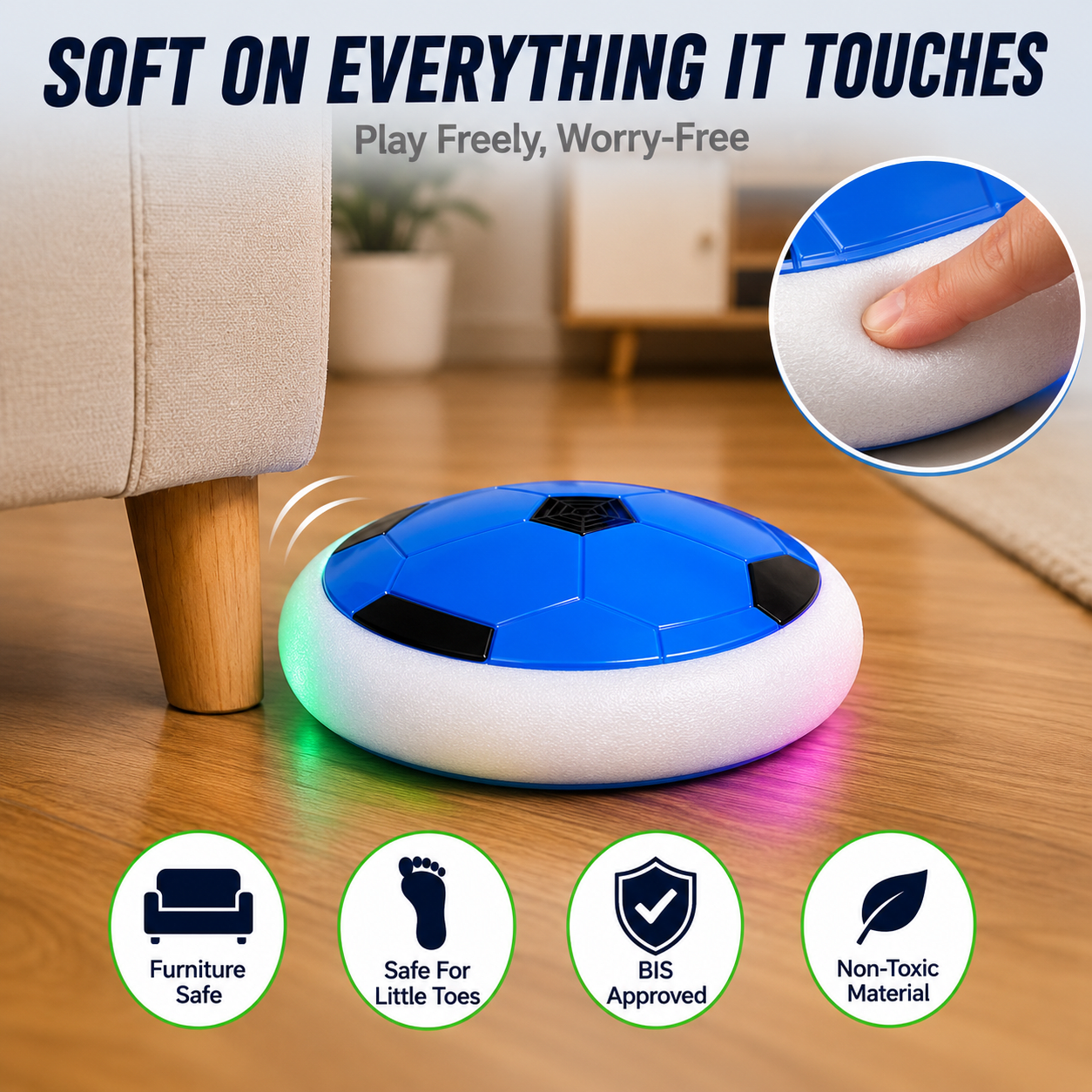 Kidroo Hover Ball for Kids - Blue - image 4