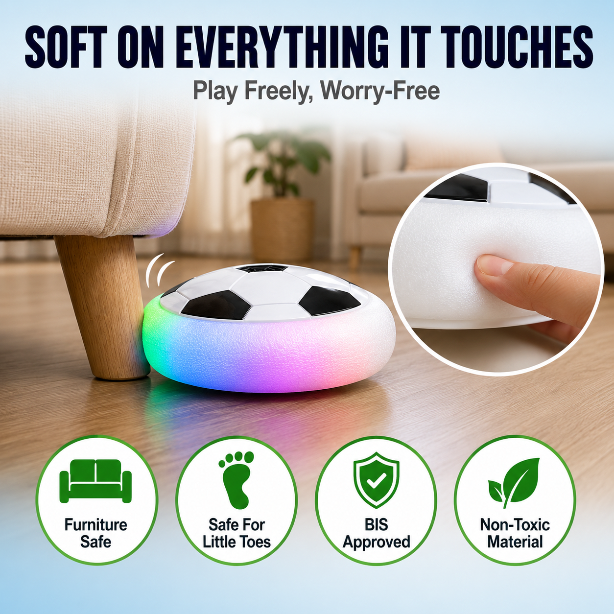 Kidroo Hover Ball for Kids - WHITE - image 5