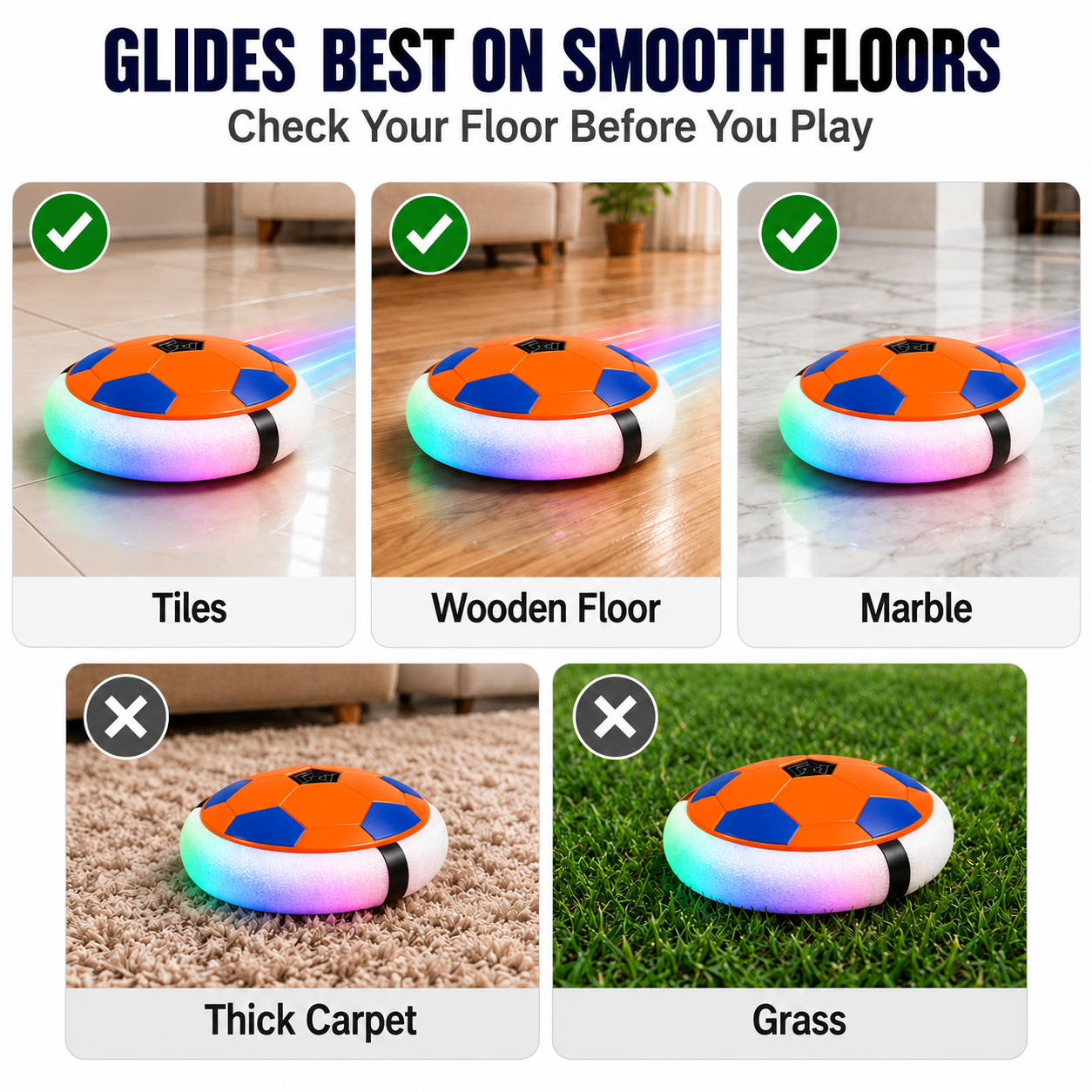 Kidroo Hover Ball for Kids - ORANGE - image 4