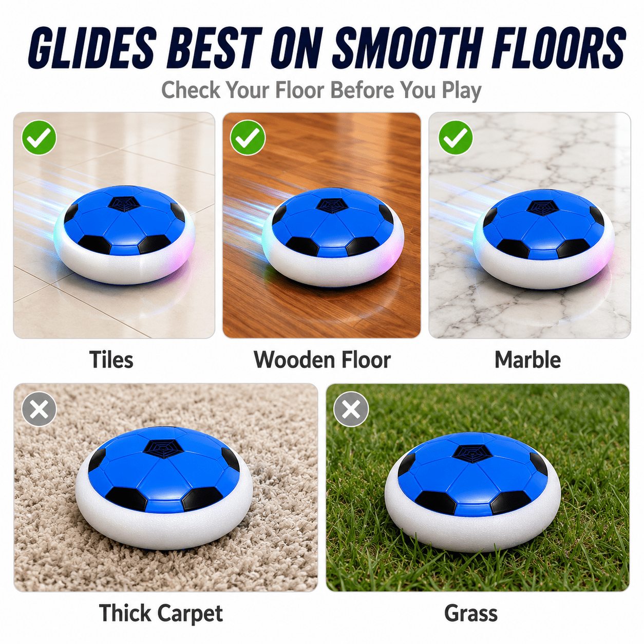 Kidroo Hover Ball for Kids - BLUE - image 4
