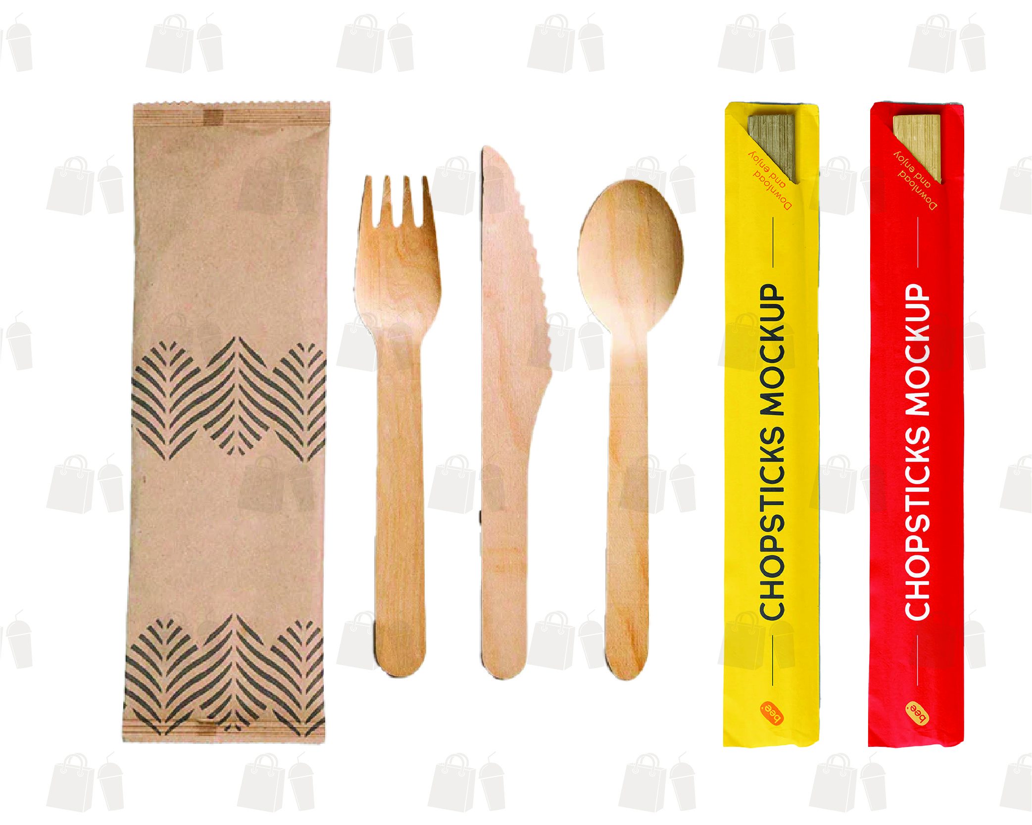 Disposable Cutlery Set & Straw