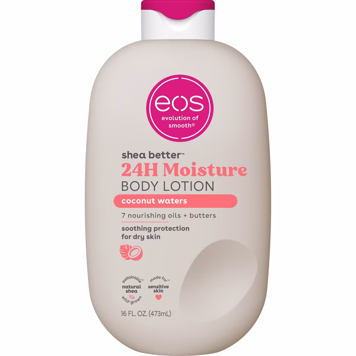 Loción corporal hidratante eos Shea Better 24H - Coconut waters