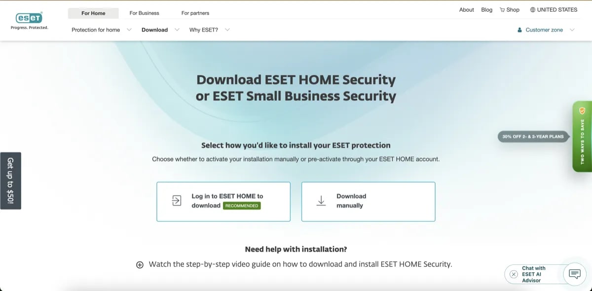 ESET HOME Security Essential running quietly on an older Windows laptop