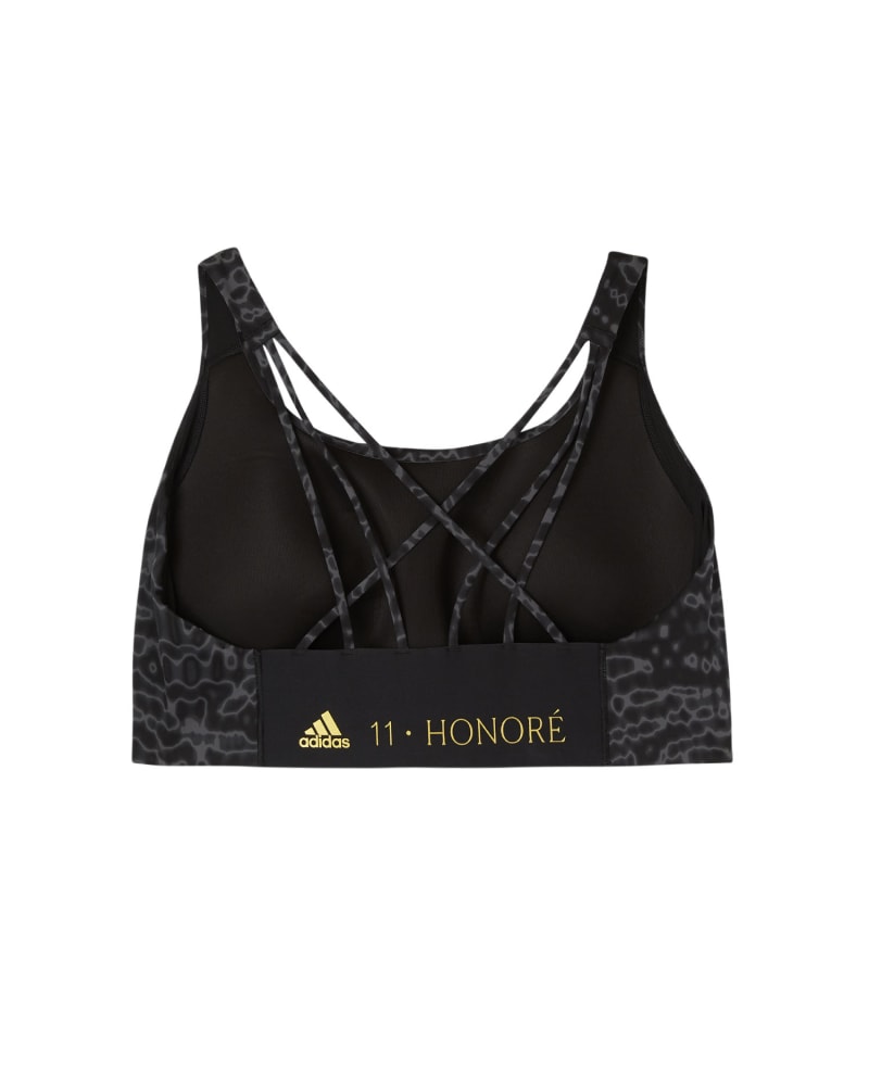 adidas Plus Size 3-Stripe Sports Bra Black for sale online