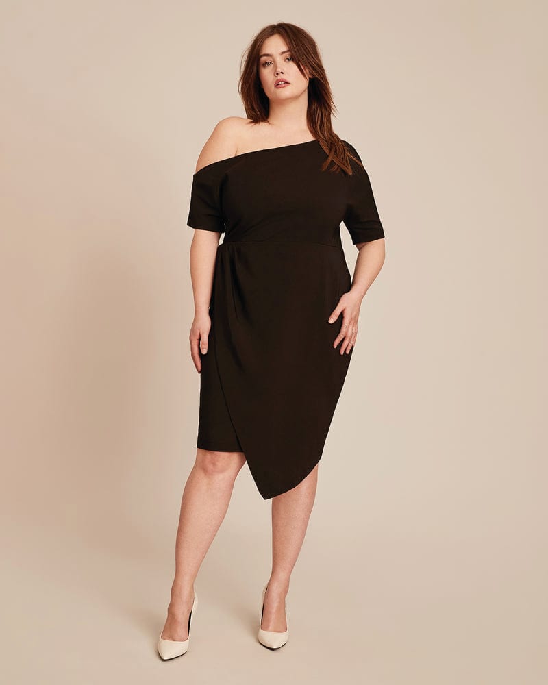 Plus Size Adeline Off The Shoulder Dress Black