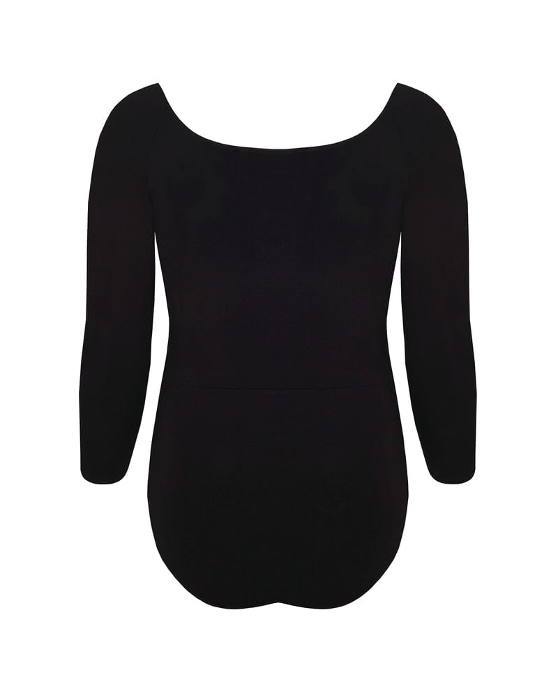 Adelyne Black Long Sleeve Bodysuit  Black bodysuit longsleeve, Black long  sleeve, Bodysuit