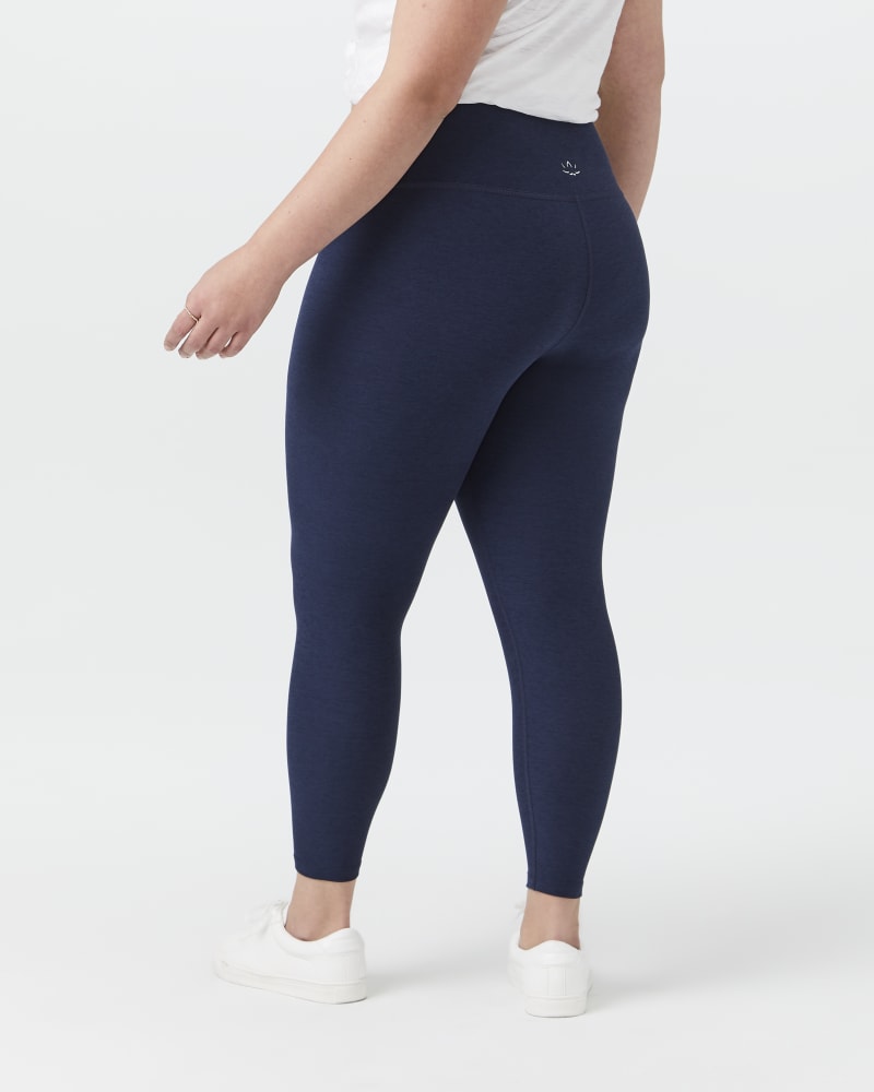 Plus Size Navy Blue Classic High Waisted Leggings