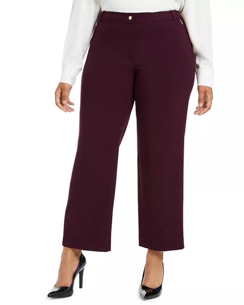 Calvin Klein Women's Straight-Leg Dress Pants Blue Size 14 – Steals