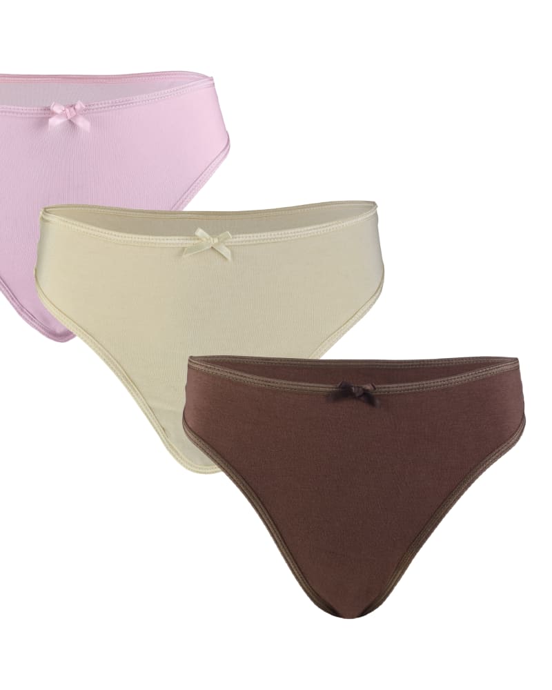 3 Pack Mid-Rise Thongs