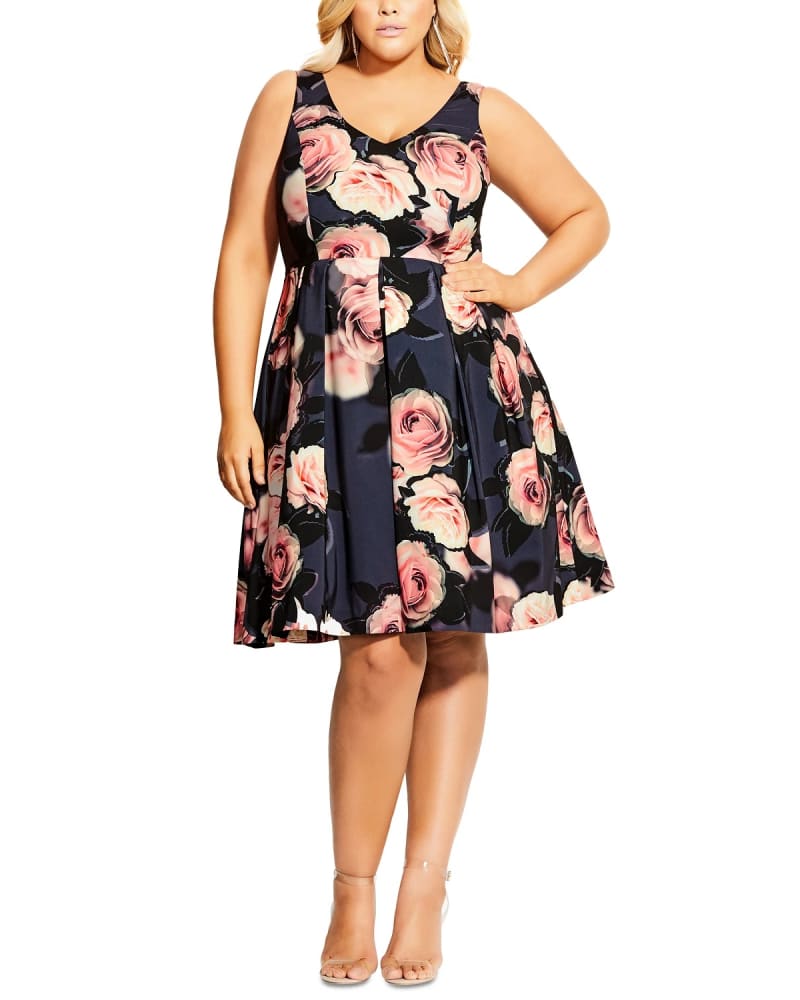 City Chic Women's Trendy Plus Size Love Is Sweet Dress Black Size Peti