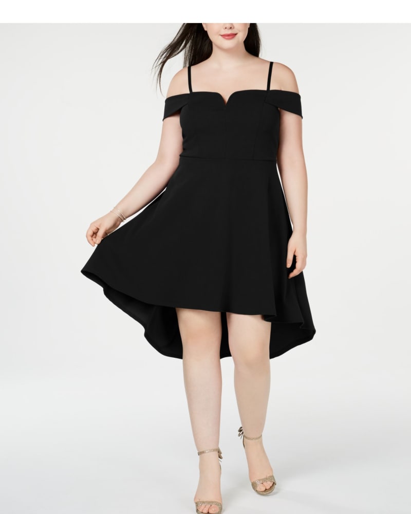 fit and flare black dress