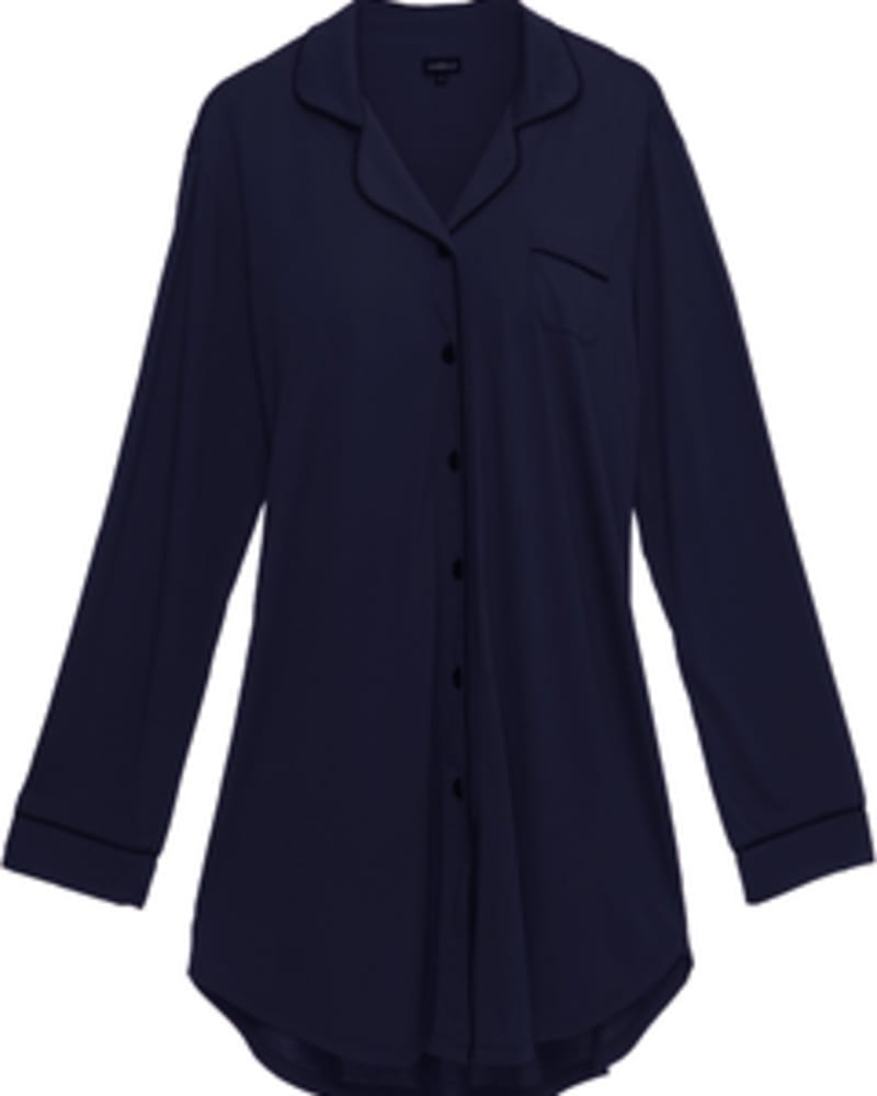 Front of a size M Nightshirt in Navy/Navy by Cosabella. | dia_product_style_image_id:253753