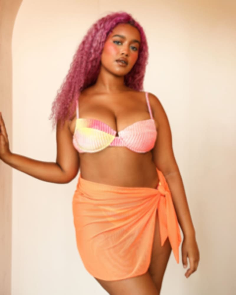 PLUS SIZE Sarong Hot Pink - Fringeless Sarong