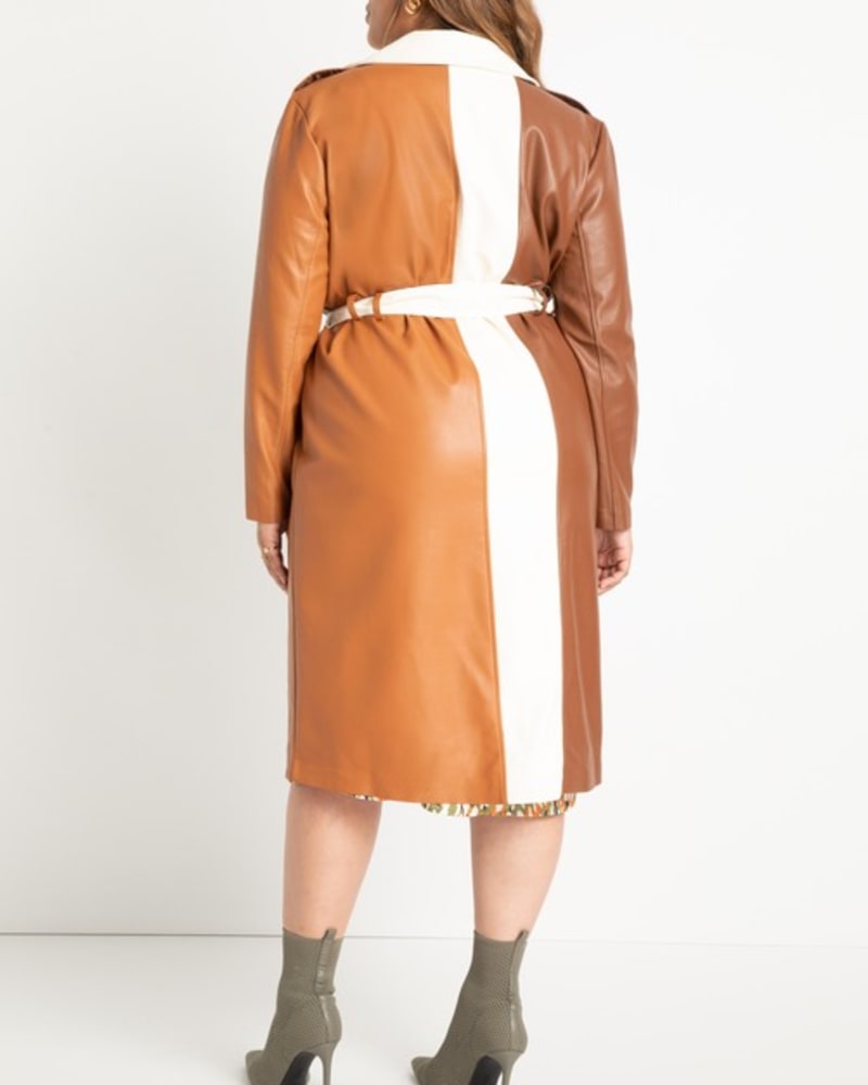 Hazel Leather Trench Coat