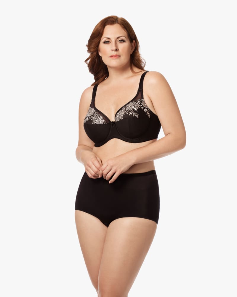 Embroidered Microfiber Plus Size Underwire Bra