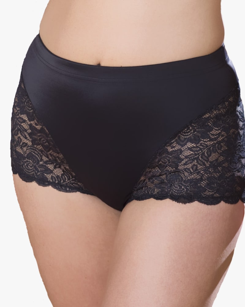 Lace Cheeky Panty- Black