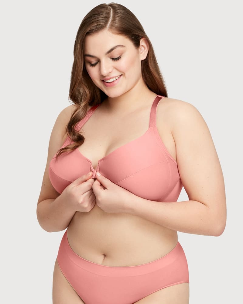 Glamorise, Intimates & Sleepwear, Glamorise Frontclosuresmoothing  Wonderwire Racerback Bra In Berry Pink 46d