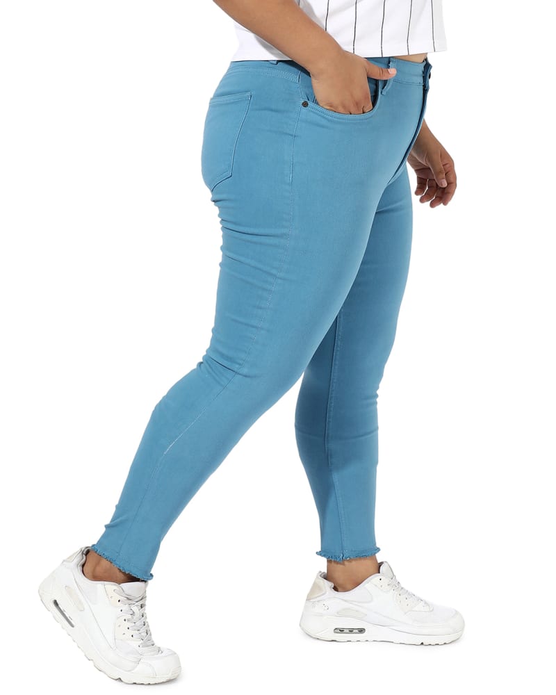 QUICKSHOP Solid Women Denim Blue Hotpants - Buy QUICKSHOP Solid