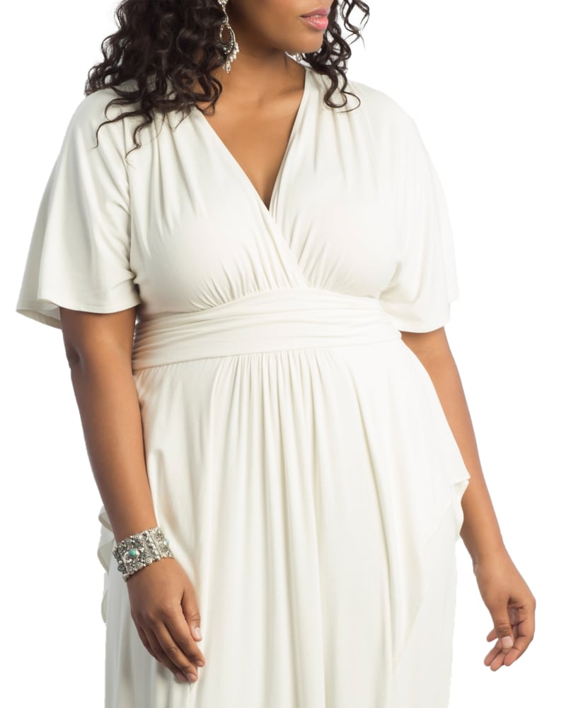 Women's Flattering Plus Size Essential Wrap Dress by Kiyonna