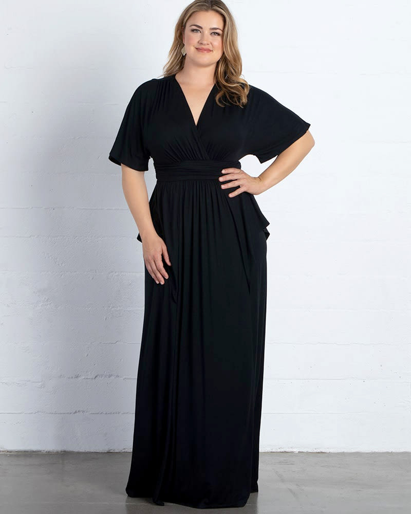 Plus Size Indie Twist Maxi Dress | BLACK NOIR